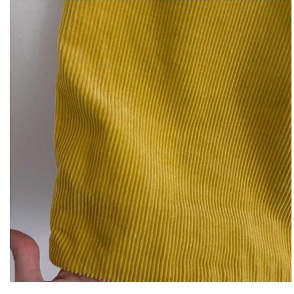 Anthropologie Skirt Women's 4 Maeve Pencil Corduroy Yellow 100% Cotton - Picture 5 of 6